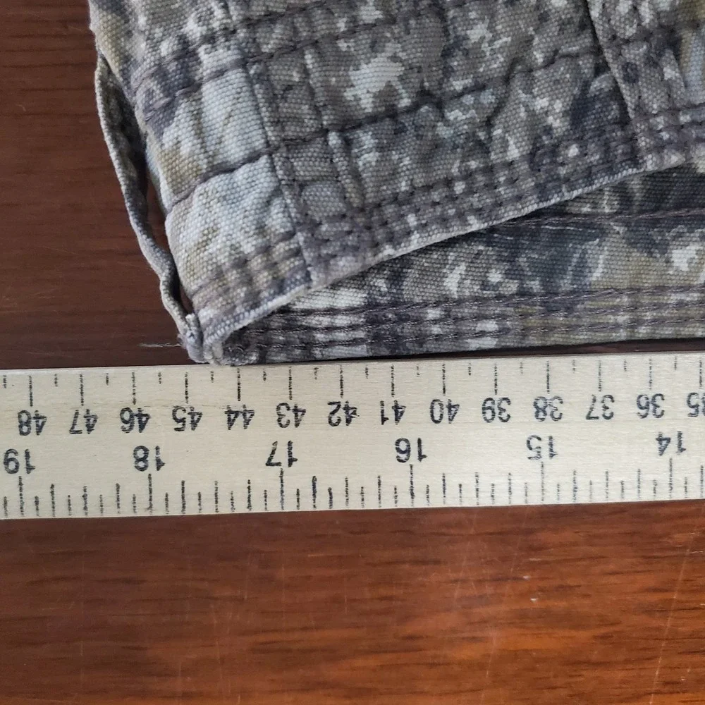Aeropostale‎ Mens Baggy Cargo Pants Large Brown Camouflage 100% Cotton Zip Fly